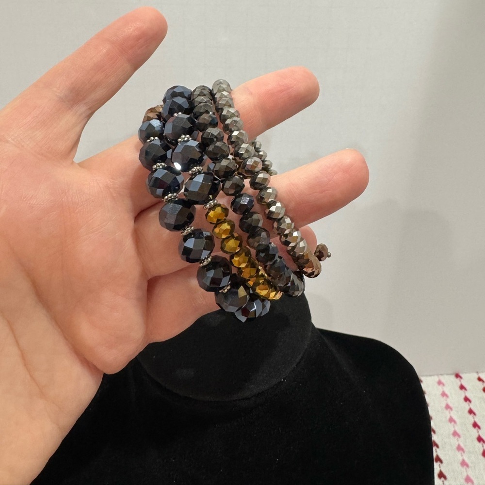 NWT CAKE Multi-Color Beaded cuff Bracelet
